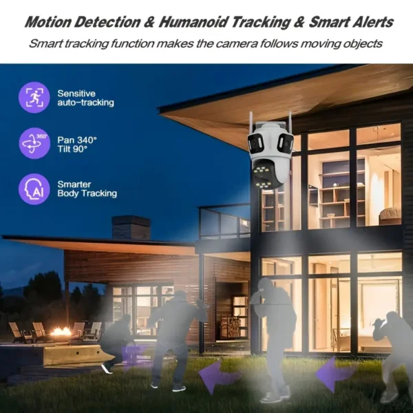 1pc 8MP 3CPU Wireless Security Camera - Image 6
