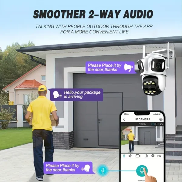 1pc 8MP 3CPU Wireless Security Camera - Image 10